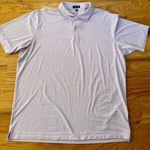 Peter Millar Shirt Mens 2XL Lavender   Striped Summer Comfort Golf Performance